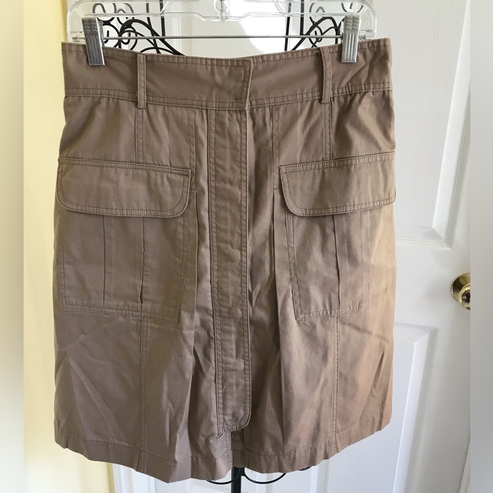 Plenty By Tracy Reese Women Brown Casual Skirt No Belt Khaki Style Cotton Size 8 - Picture 1 of 9
